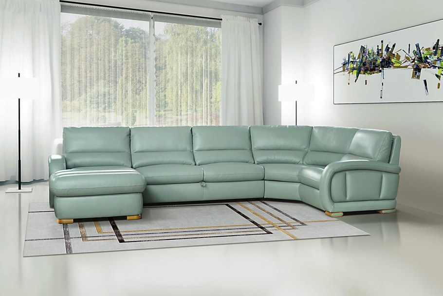 Диван угловой Манхэттен Velvet Crimson