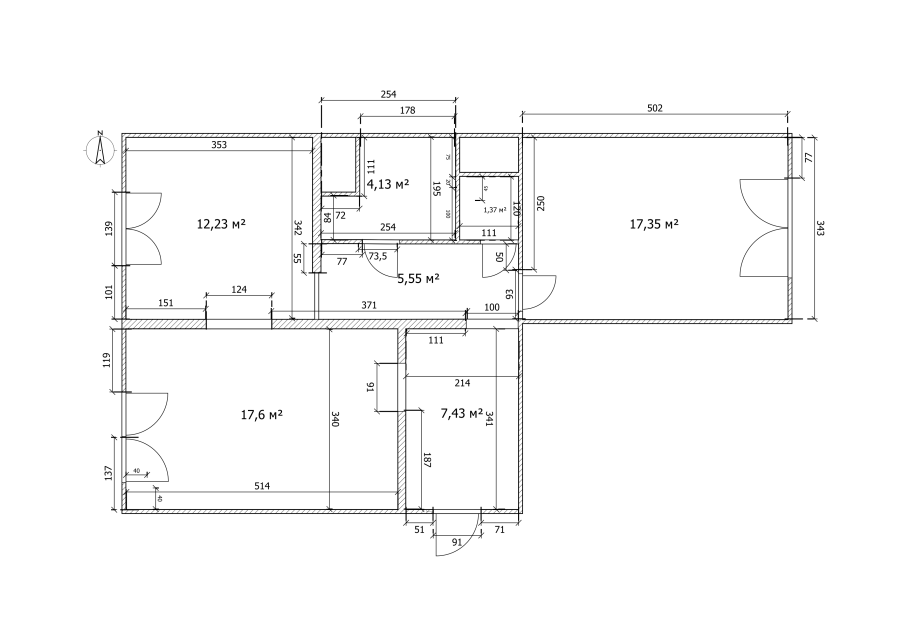 План квартиры чертеж
