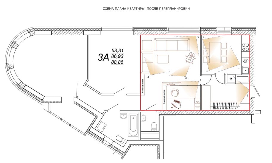 План квартиры с размерами