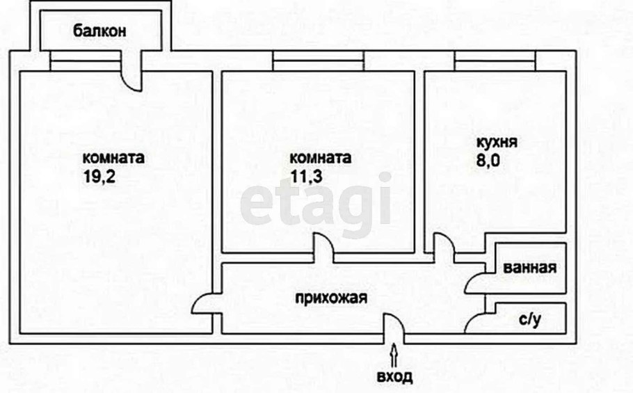 Размеры 2-х комнатной квартиры в панельном доме