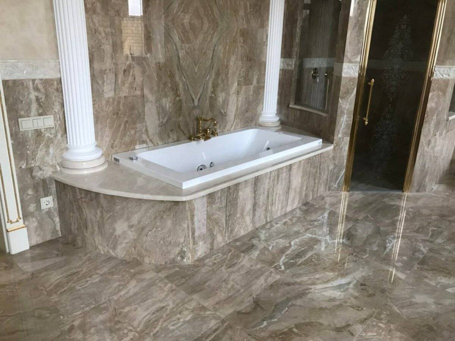 Мраморная отделка ванной