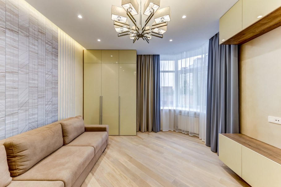 Покраска стен до и после