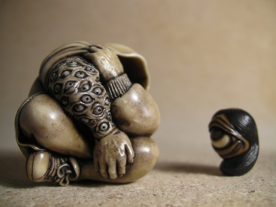 Окимоно статуэтки японские