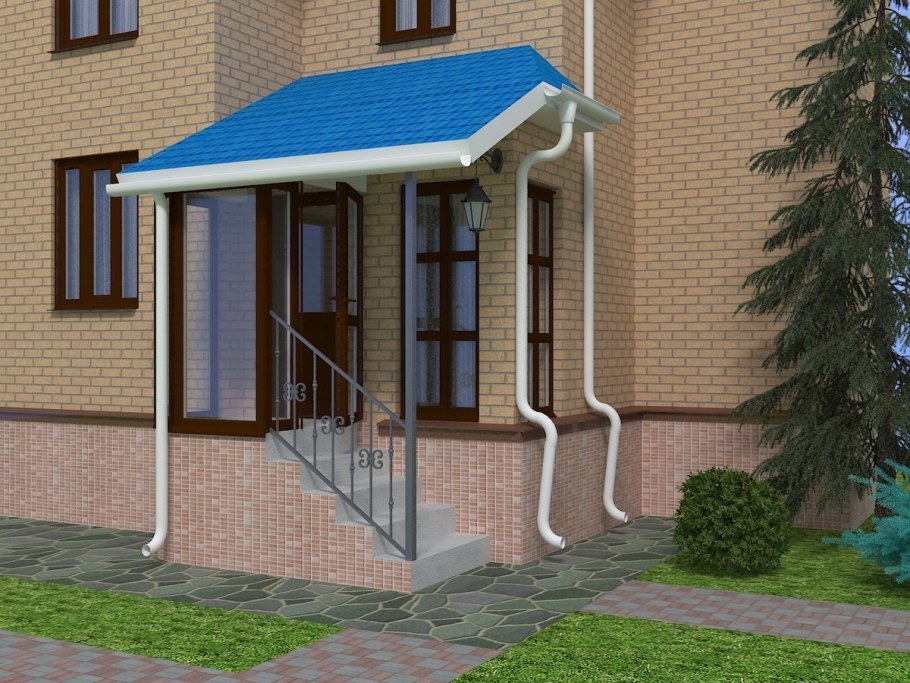 Входная группа в дом с крыльцом