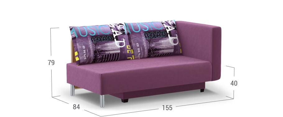 Диван прямой пантограф (тик-так) Дублин 124