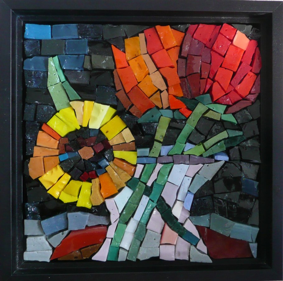 Смальта мозаика рыбы