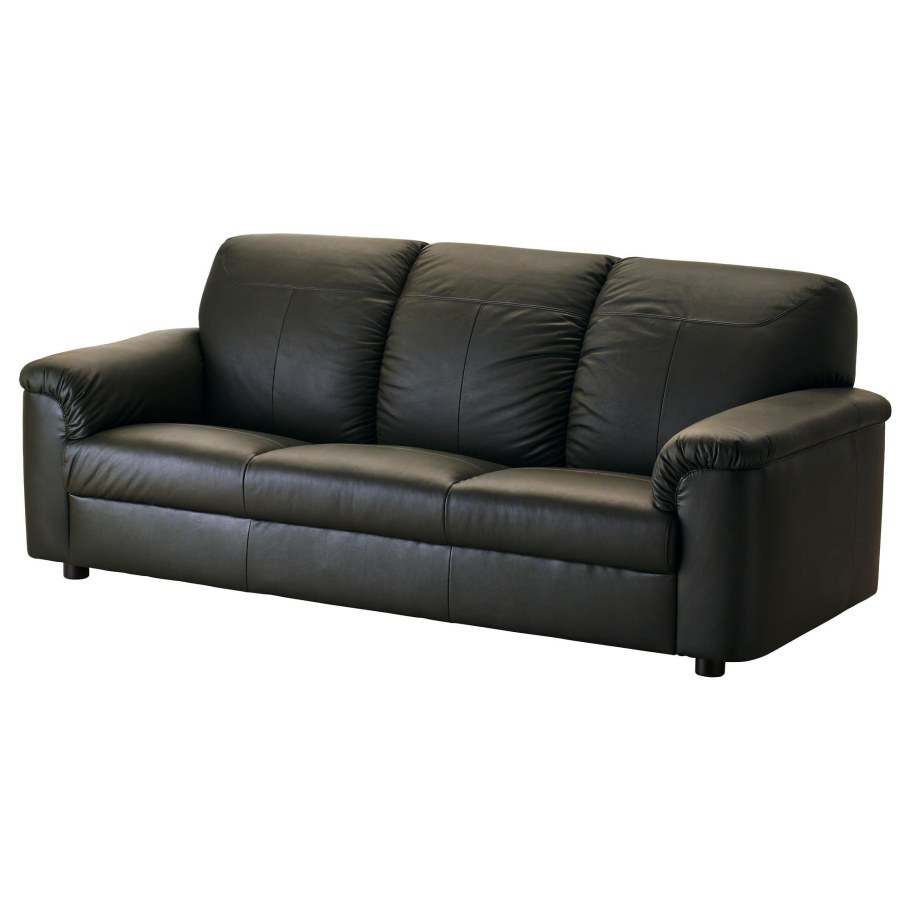 Кожаный диван трехместный ikea