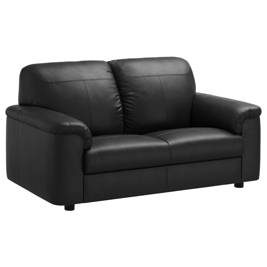 Кожаный диван икеа черный