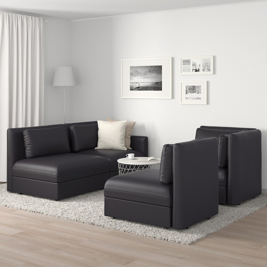 ВИМЛЕ 3-местный диван икеа кожаный