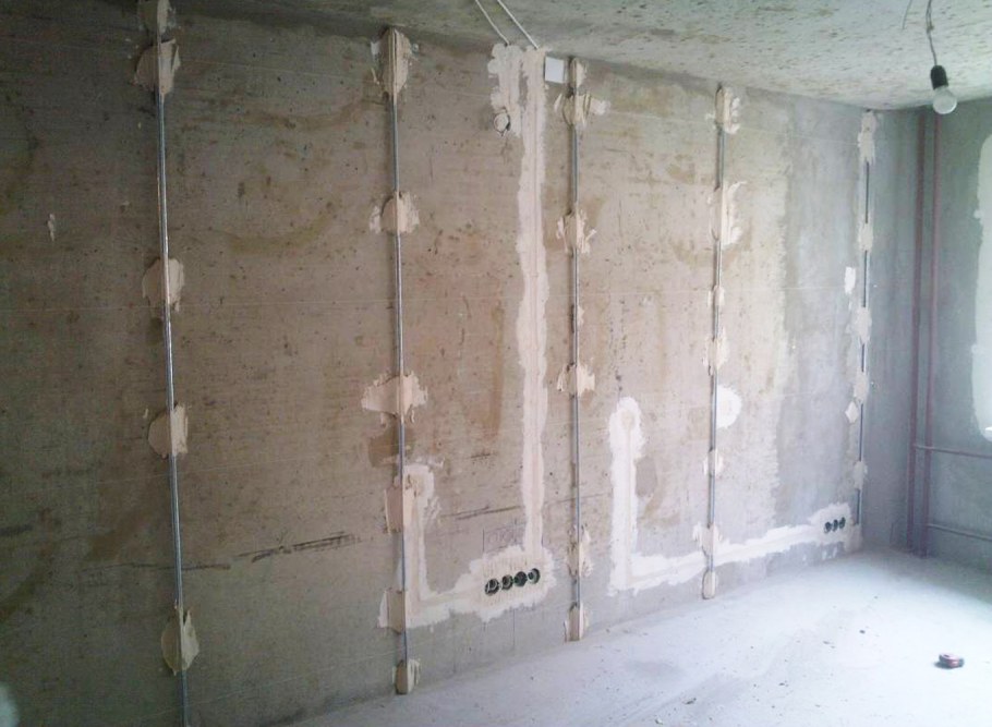 Шпатлевка стен в новостройке