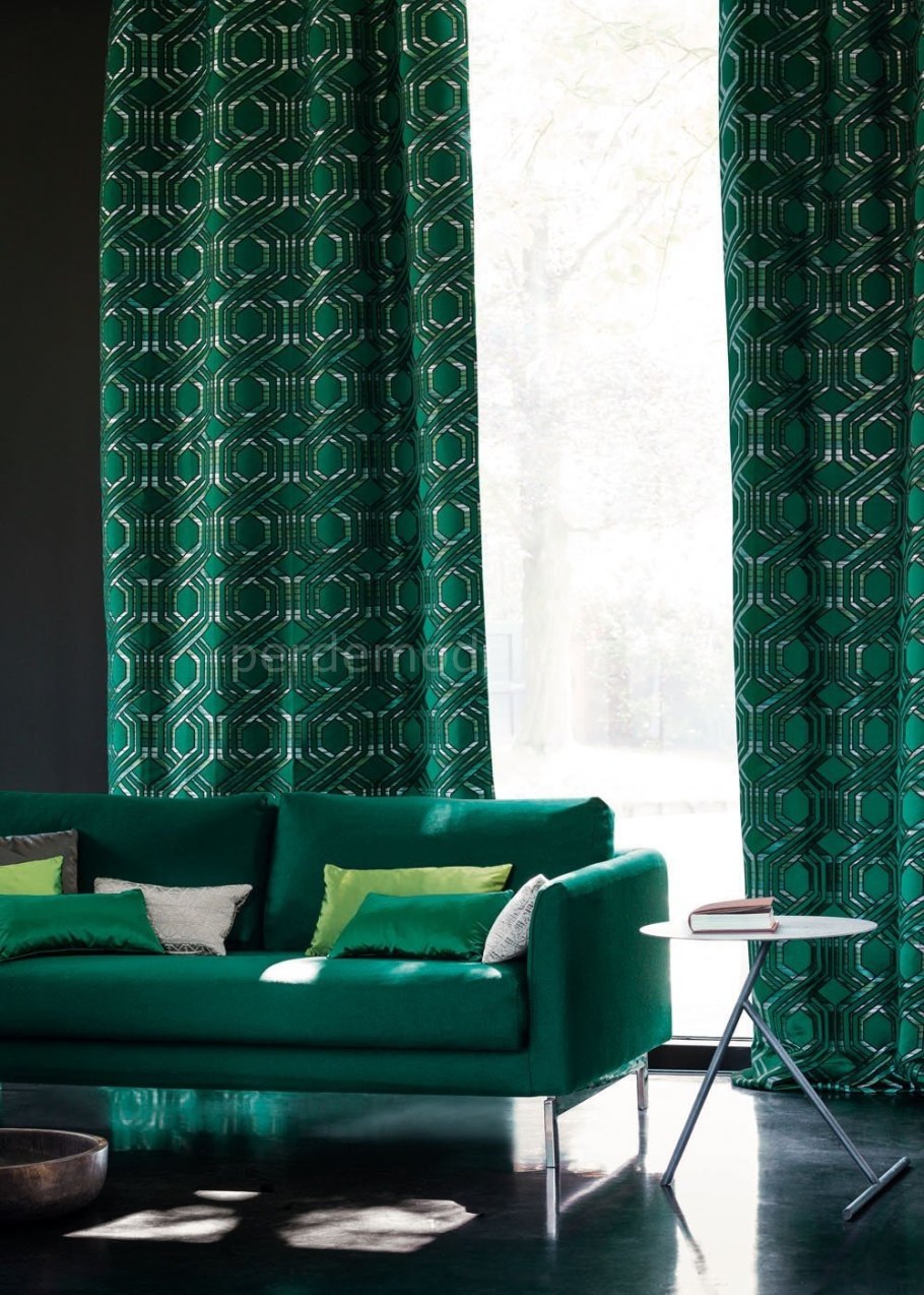 Канвас изумруд шторы