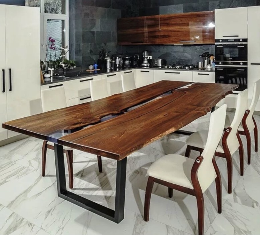 Стол обеденный овальный со стульями