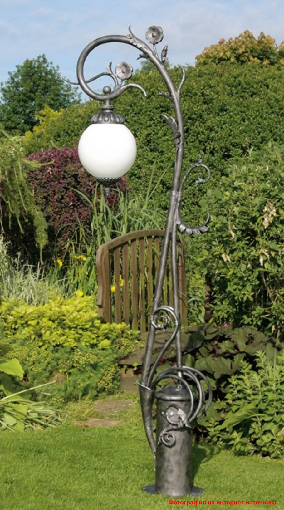 Кованый столб для фонаря