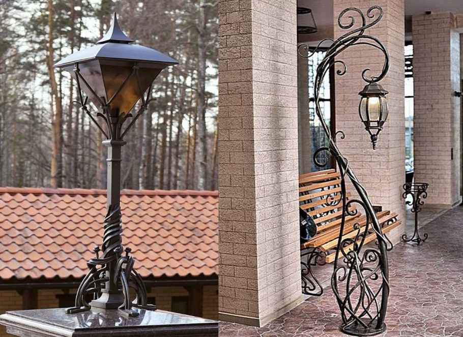 Уличный фонарь холодная ковка