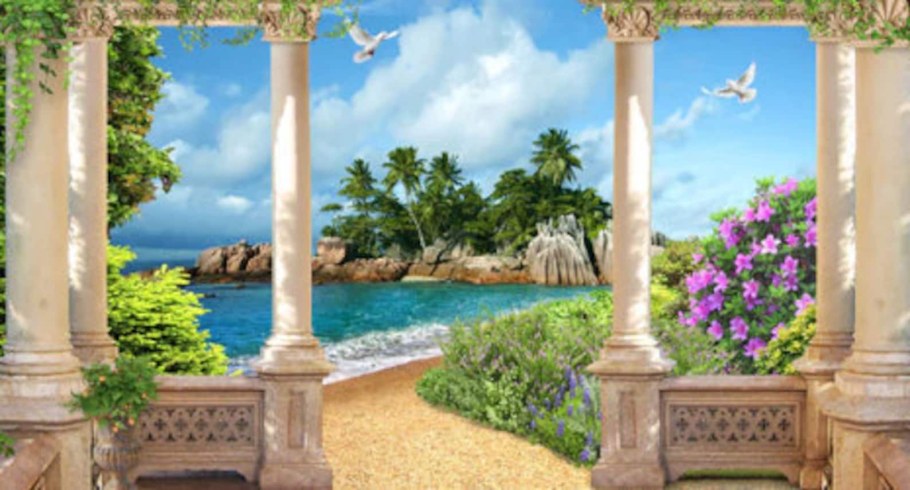 Фотообои терраса с колоннами