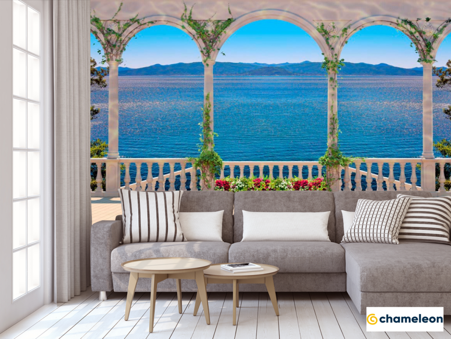 Морской пейзаж на стене