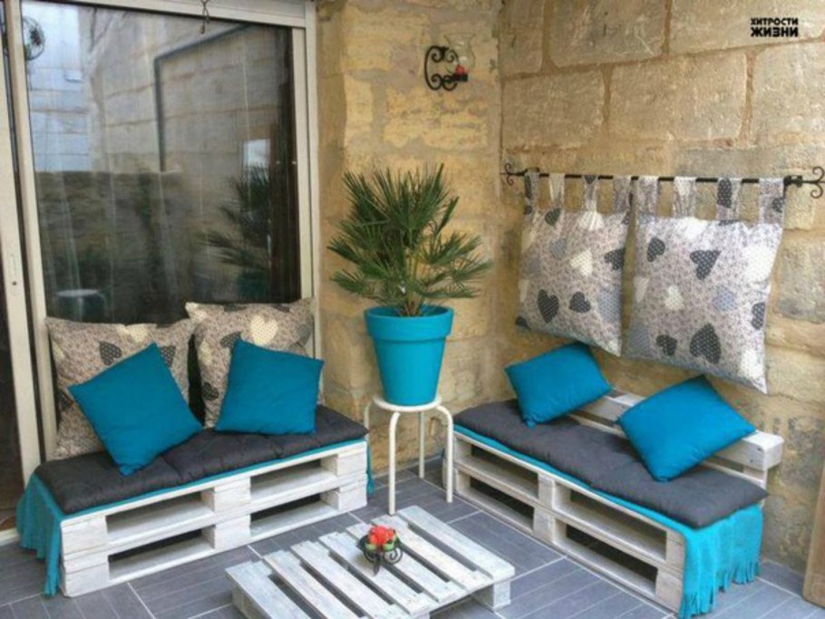 Дачная мебель из поддонов