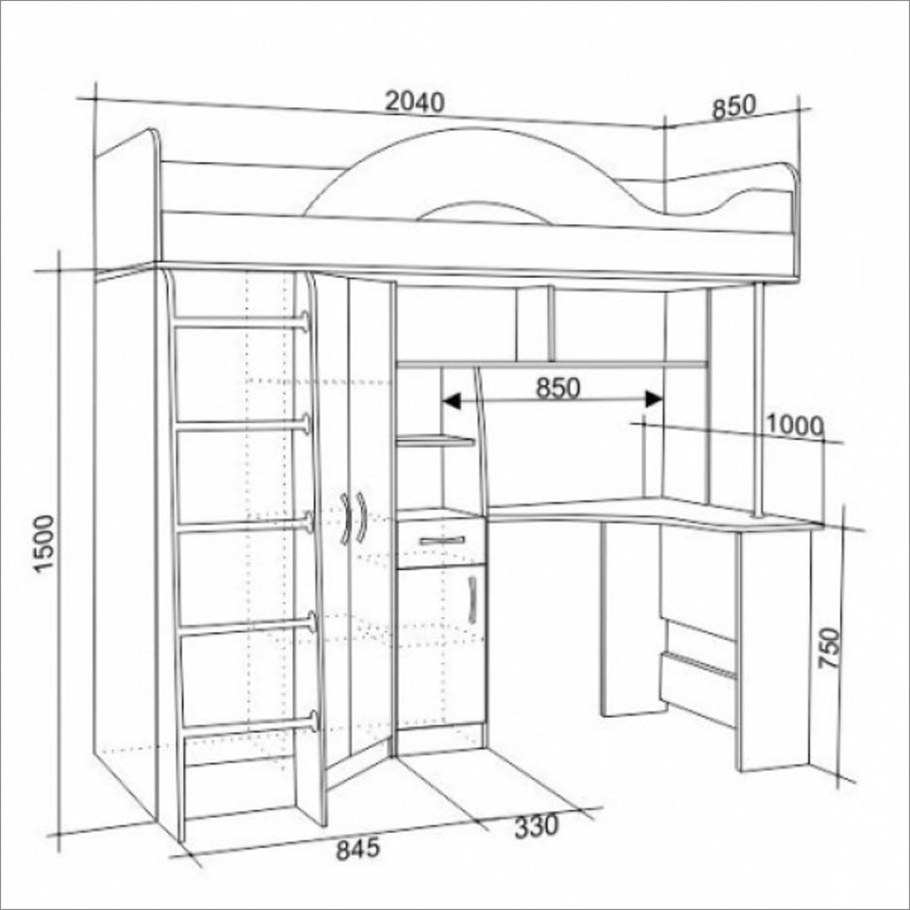 Расстановка мебели в спальне чертеж