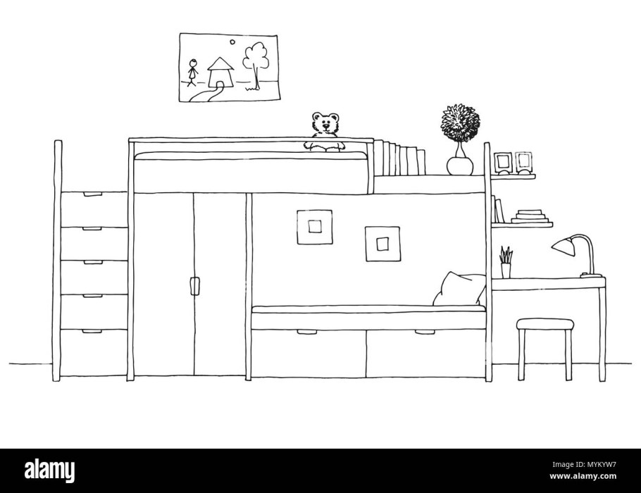 Планировка комнаты для двоих детей