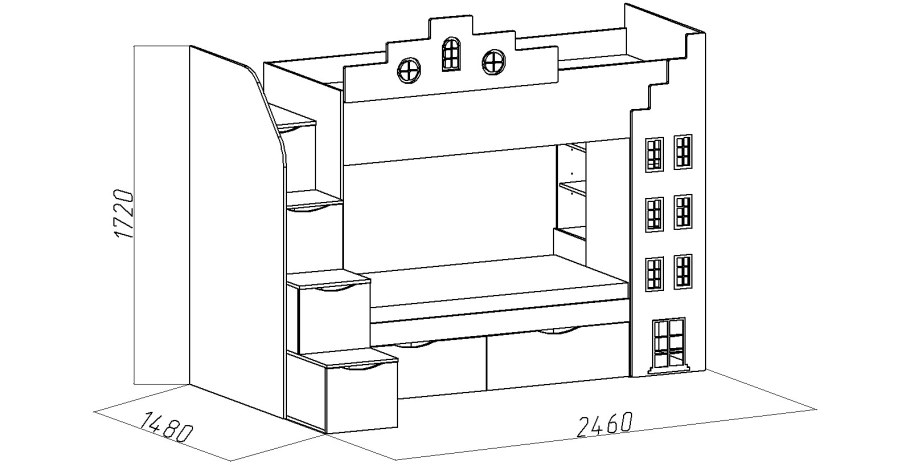 План расстановки мебели в детской комнате