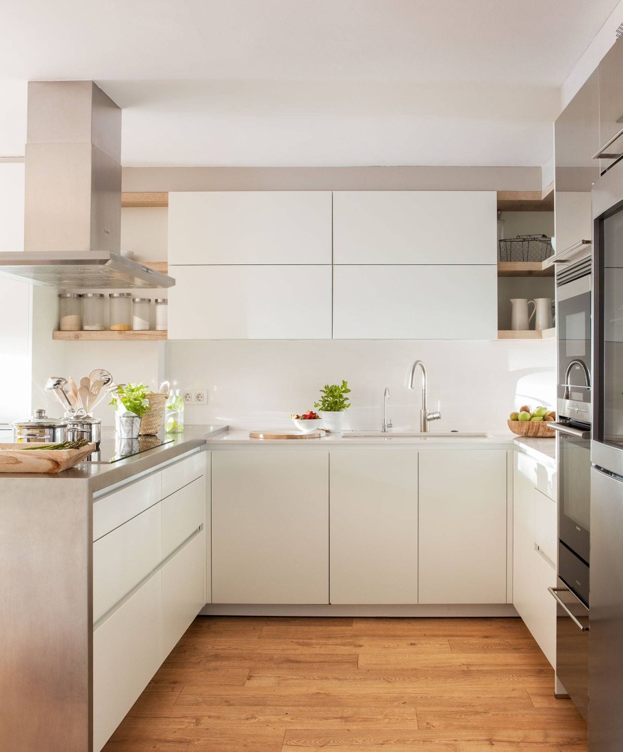 Кухня с полуостровом в современном стиле