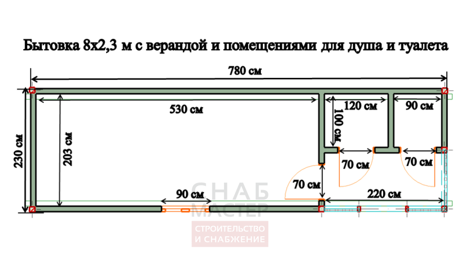 Бытовка 3х4 Зодчий