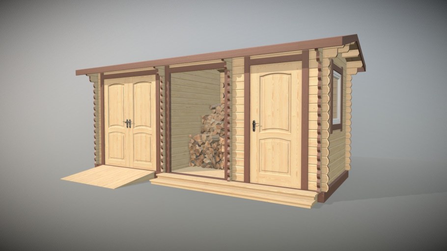 Туалет с хозблоком для дачи