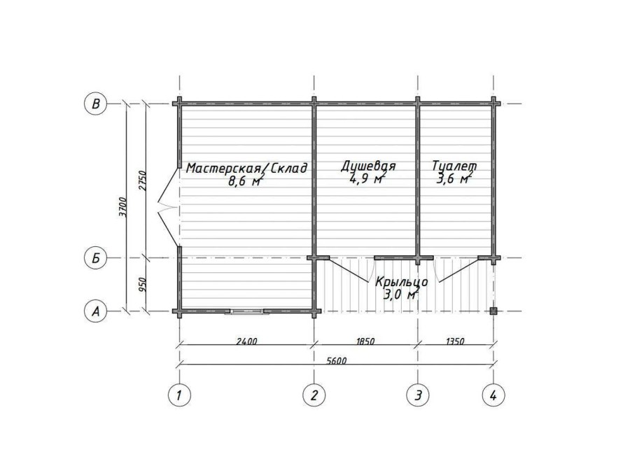 Бытовка 3х8 чертеж