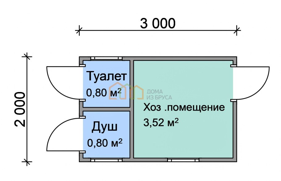 Бытовка с дровником ОСП панели 127000р
