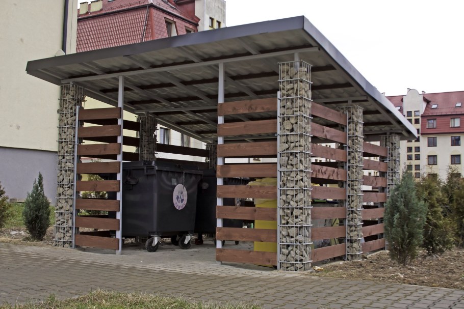 Беседка из габионов