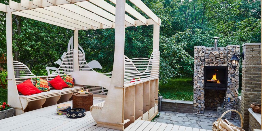 Фазенда террасы беседки барбекю