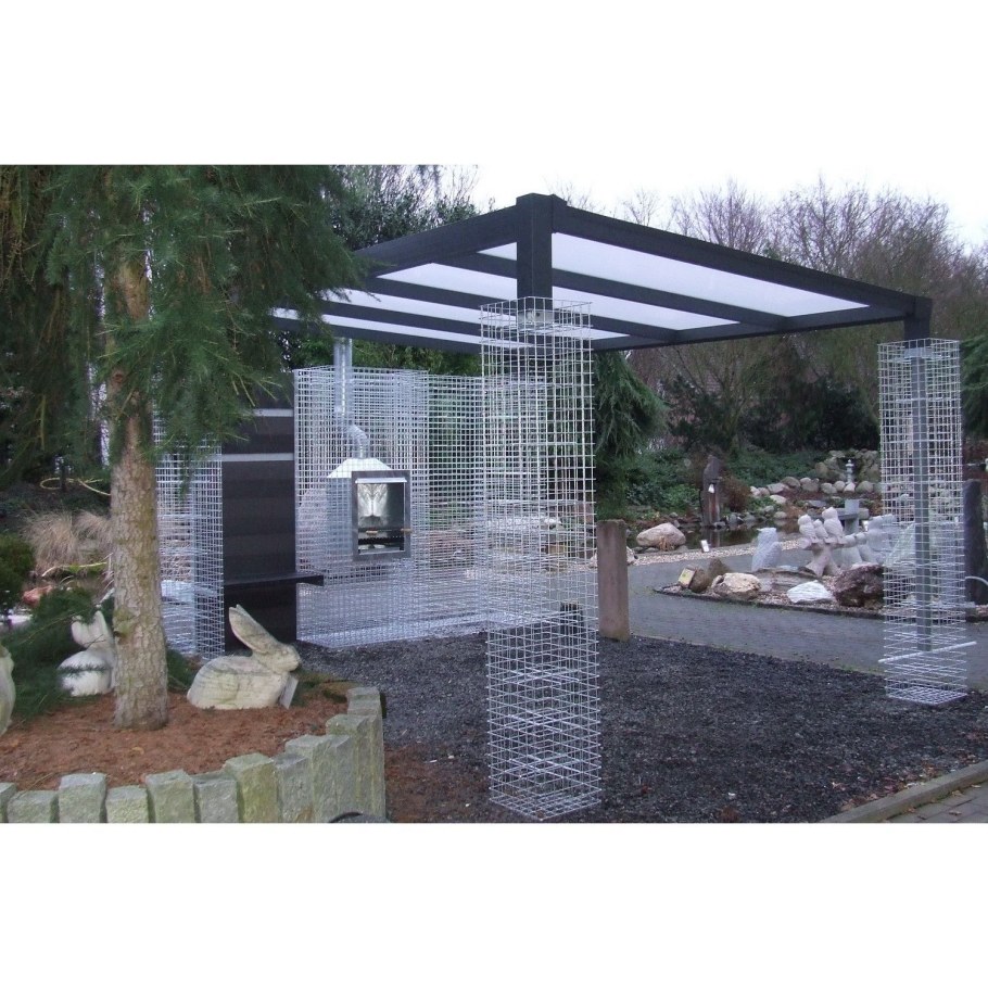 Мангальная зона из габионов