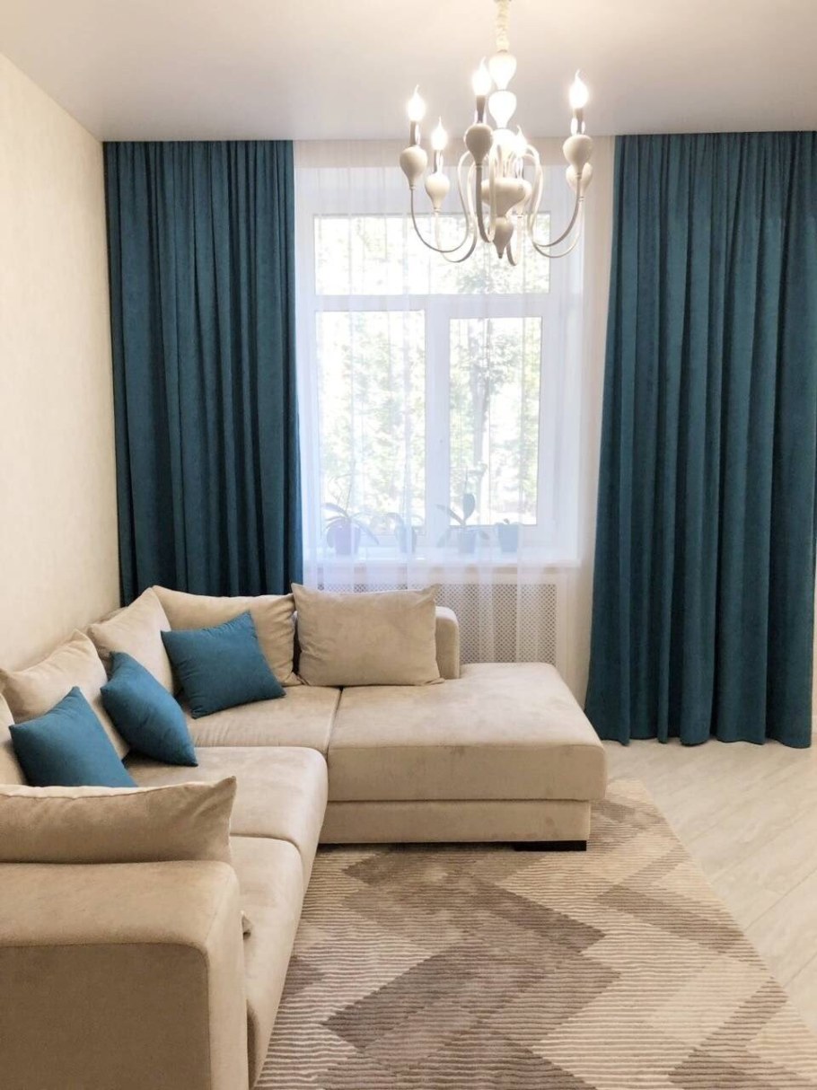 Гостиная в бежево сиреневых тонах