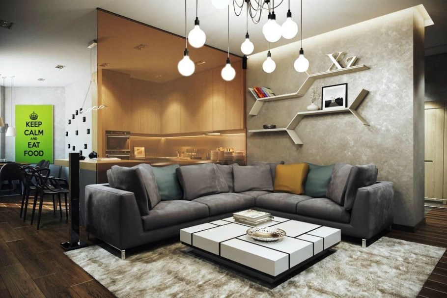 Зона над диваном