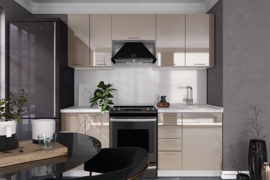 Кухня Валерия Сурская мебель капучино