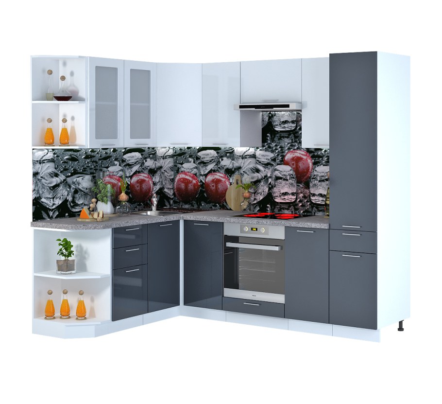 Кухня Валерия Сурская мебель антрацит