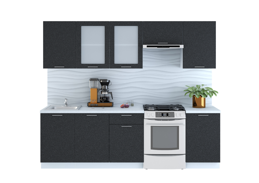 Кухня Валерия страйп красный и белый