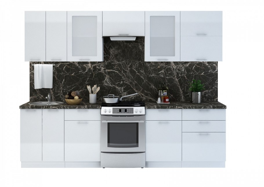 Кухня Валерия Сурская мебель синий глянец