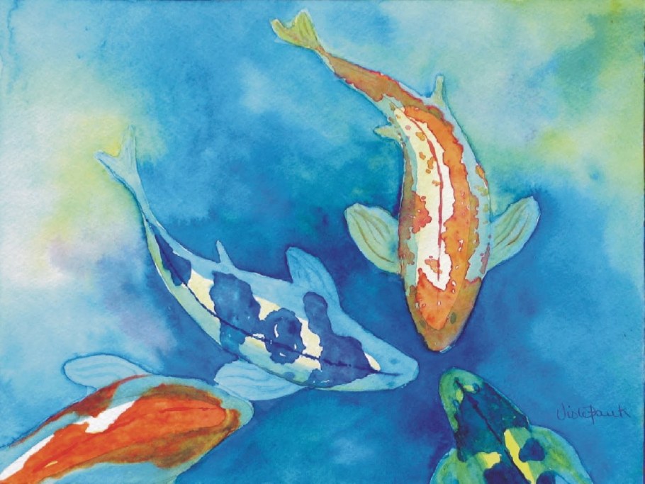 Морской мир акварелью