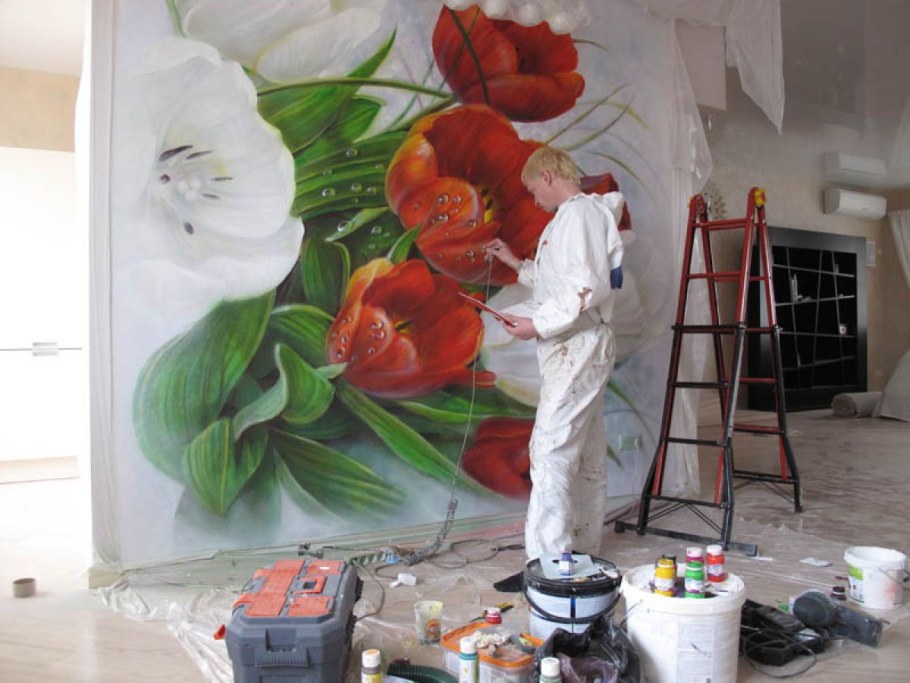 Роспись стен акриловыми красками