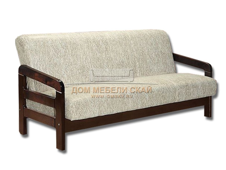 Диван аккордеон Лючия с деревянными подлокотниками