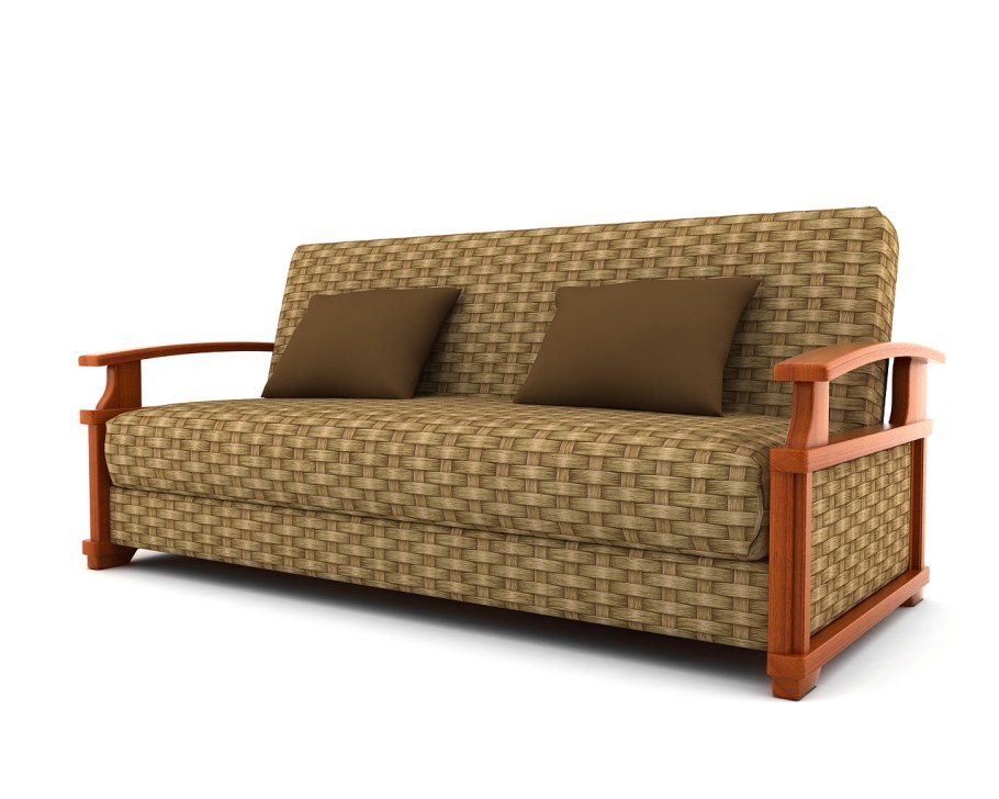 Деревянный диван