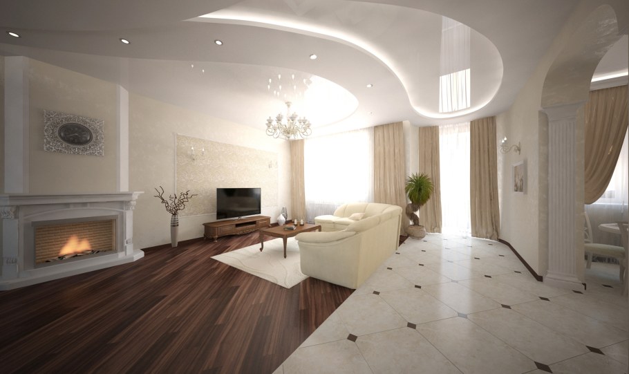 Фотообои в гостиную комнату