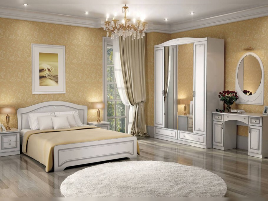 Спальный гарнитур Эвита слоновая кость