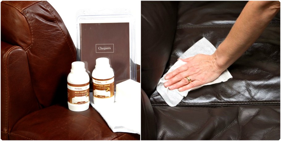 Кожаный диван протёр