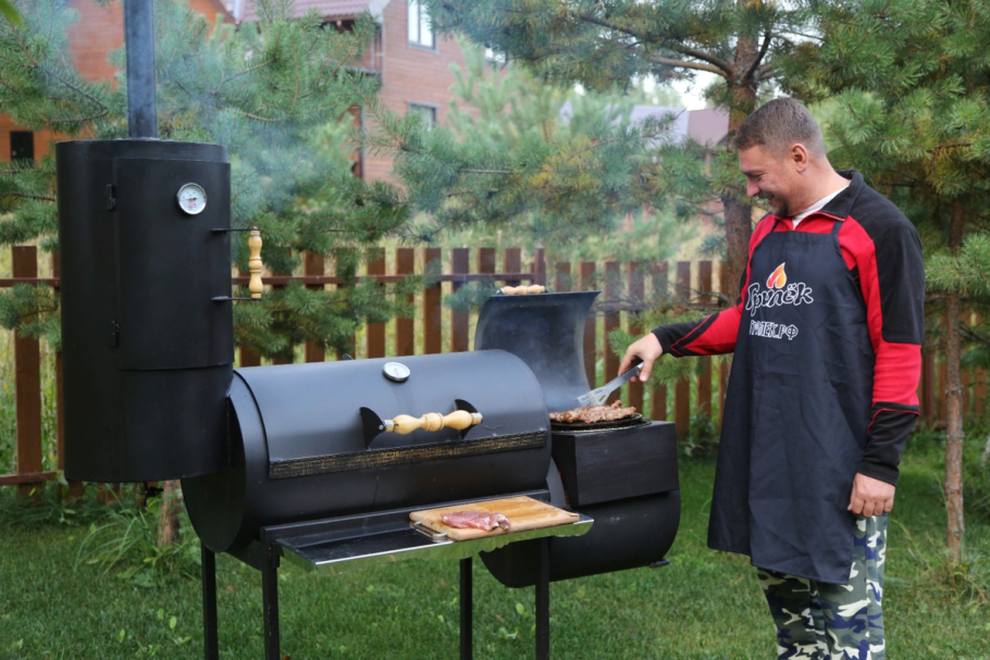 Гриль смокер мангал из газового баллона