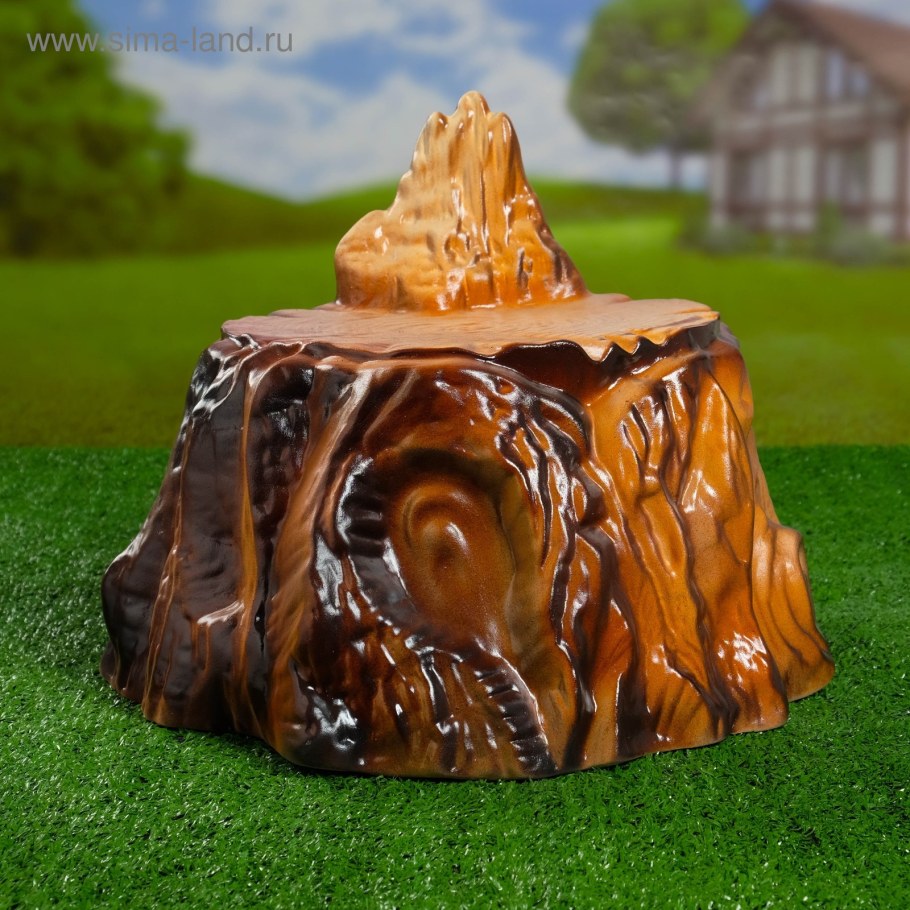 Домики из пней для сада