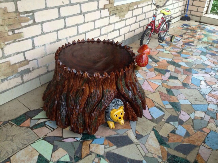 Светильник из полена