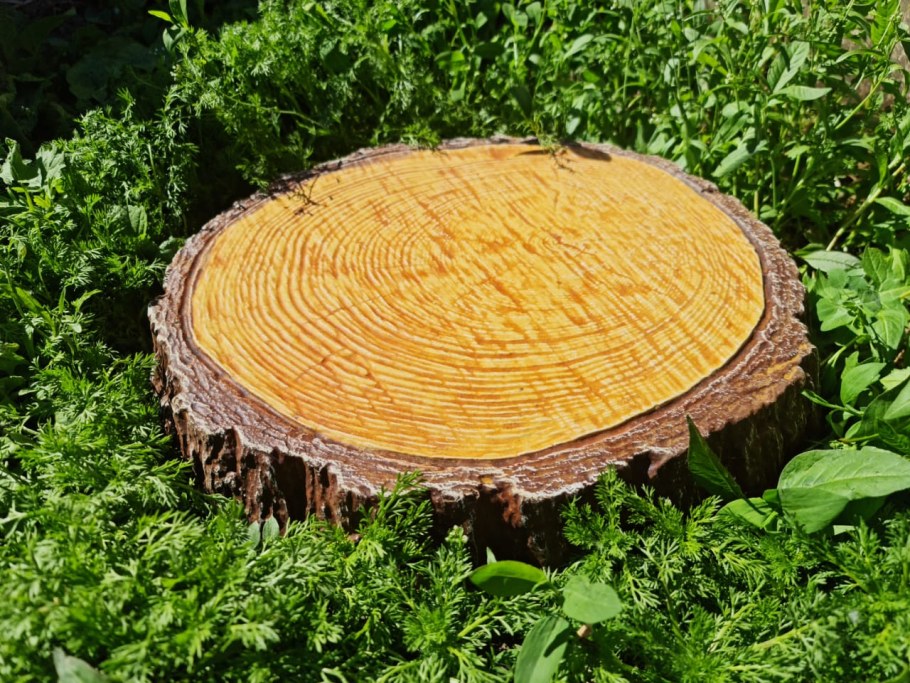 Фигурное кашпо "пень с Ёжиком"