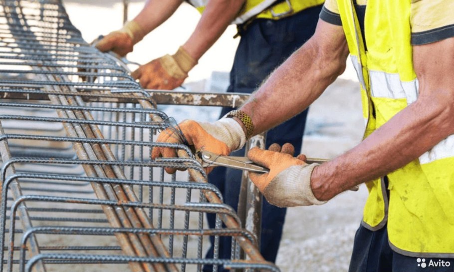 Арматурный каркас фундаментной плиты